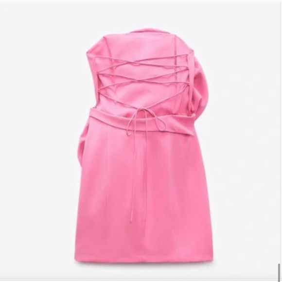 Zara Voluminous Flower Dress Fuchsia - Picture 10 of 11